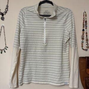 Patagonia Wool Base Layer Womens XL 1XL 1/2 Zip Mock Neck Top Shirt Pullover